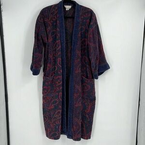 Vintage Christian Dior Le Connaisseur Heavy Terry Cotton Multiprint Robe